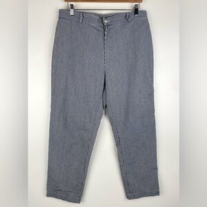 Rosa Rugosa Striped Cotton Work Pants Sz 36